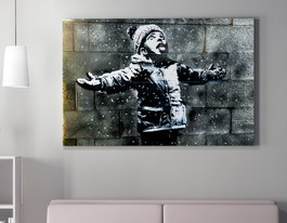Wallity Lienzo Decorativo Banksy 70 x 100 cm